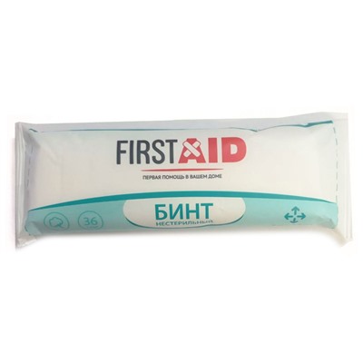 Бинт медицинский FirstAid марлевый нестерильный 7 х 14 см