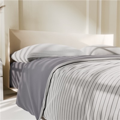 Постельное бельё Этель евро Stripes 200х215 см,225х240 см,50х70± 3 см - 2 шт, новосатин