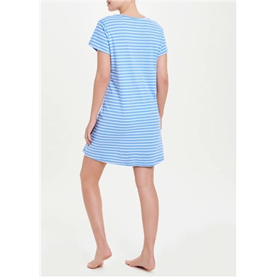 Stripe Let's Sleep In Slogan Nightie
