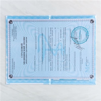 Папка для медицинского полиса «Мишка» 17.5×11.3 см