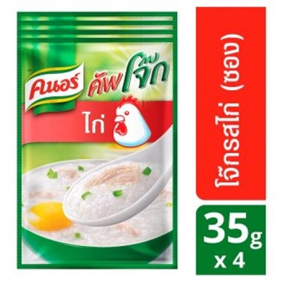 Традиционный тайский завтрак Кхао Том быстрого приготовления с курицей  Knorr 4 пакета по 35 грамм