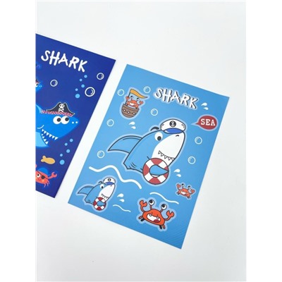 Набор наклеек 2 шт. "Sea shark", 11*15 см