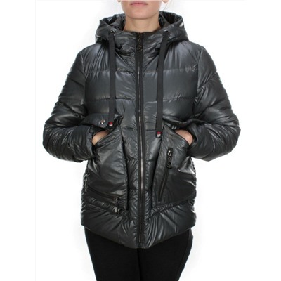 8063 DARK GRAY Куртка демисезонная женская (130 гр. синтепон)