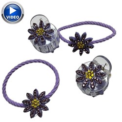 Набор детских аксессуаров для волос (крабик 2 + резинка 2) тип 4