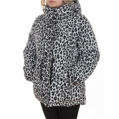 SJ 2251 WHITE/LEOPARD Куртка зимняя женская (200 гр. холлофайбер)