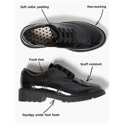 Kids' Leather Brogue School Shoes (13 Small - 7 Large)
