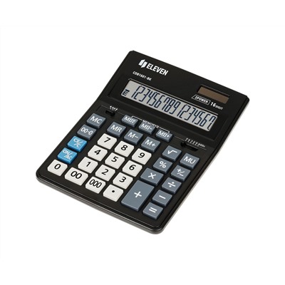 Калькулятор настольный Eleven Business Line CDB1601-BK, 16 разрядов, двойное питание, 155*205*35мм, черный