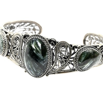 Браслет серафинит, 21 см.