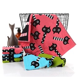 New Bangbang Cat Three-layer Gauze Square Handwrap Soft Water-absorbing Manufacturer Wholesale Kitchen Towel