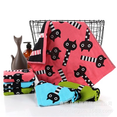 New Bangbang Cat Three-layer Gauze Square Handwrap Soft Water-absorbing Manufacturer Wholesale Kitchen Towel
