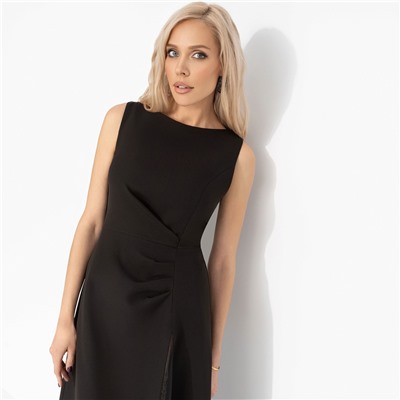 Платье со сборкой, Плавный силуэт