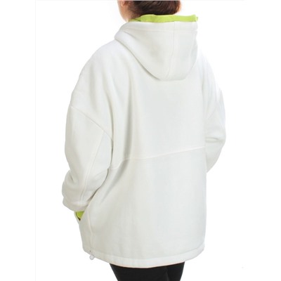 2561 WHITE/YELLOW Худи женское (50 гр. синтепон)