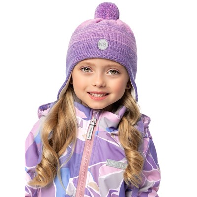 Шапка для девочки NIKASTYLE 11м10225 Сакура лаванда