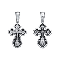 Крест из серебра литье частичное чернение