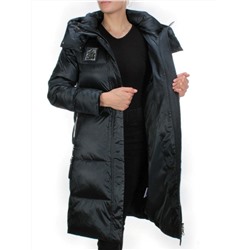 9110 DARK GREEN Пальто зимнее женское FLOWERROVE (200 гр. холлофайбера)