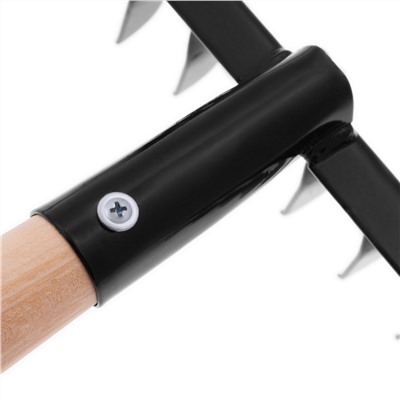 Грабли стальные, 350х1300 мм, 14 витых зубьев, деревянный черенок, Сибртех