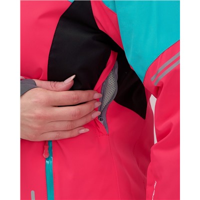 Горнолыжный костюм женский зимний УЦЕНКА малинового цвета 02810M