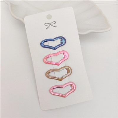 Заколка - зажим  Сердечки