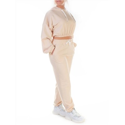 Y303 BEIGE Спортивный костюм женский (100% хлопок)