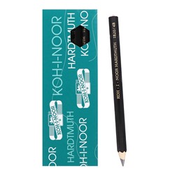 Карандаш утолщенный чернографитный 5.6 мм, Koh-I-Noor Jumbo Black Star 1820 4B, L=175 мм