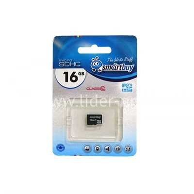 Карта памяти MicroSD 16GB SmartBuy К10 UHS-I (без адаптера)