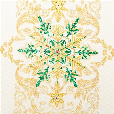 Скатерть новогодняя "Этель" "Golden Christmas" Скатерть новогодняя 150*110 +/-3см с ГМВО, 100%хл, 190г/м2