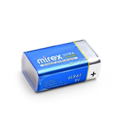 Батарея щелочная Mirex 6LR61/ Крона 9V 1 шт