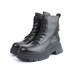 04-M3-1364 BLACK Ботинки зимние женские (натуральная кожа, натуральный мех)