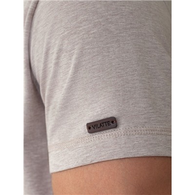 Футболка полуприлегающего кроя с принтом из премиального хлопка