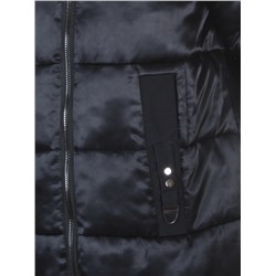 2235 BLACK Пальто стеганое зимнее Qirikui