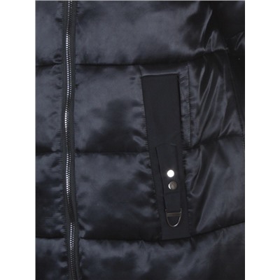 2235 BLACK Пальто стеганое зимнее Qirikui