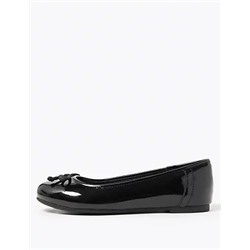 Kids’ Leather Ballerina School Shoes (13 Small - 7 Large)