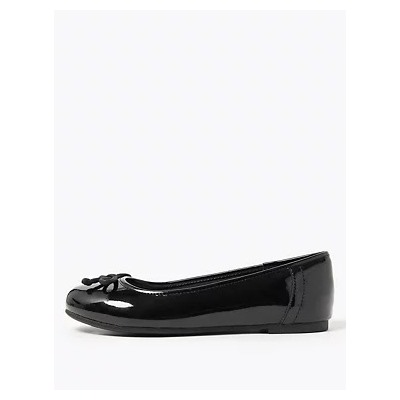 Kids’ Leather Ballerina School Shoes (13 Small - 7 Large)