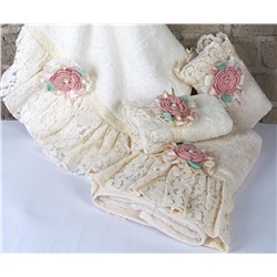 Хлопок Полотенце с Гипюром 30x50 см 1 шт/уп. Viano- Royal Nazik