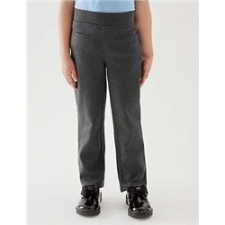Girls' Regular Leg Knitted School Trousers (2-16 Yrs)