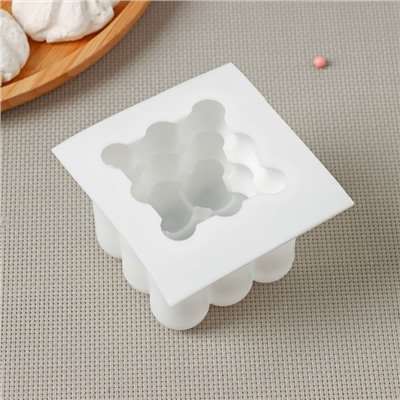 Молд Доляна «Рафаэль», силикон, 6×6×6 см, белый