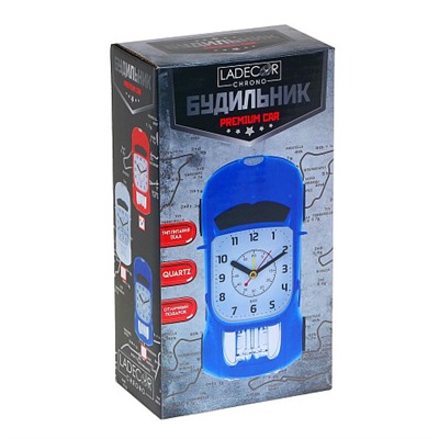LADECOR CHRONO Будильник в виде машины 18х6х10см, 1хAA, пластик