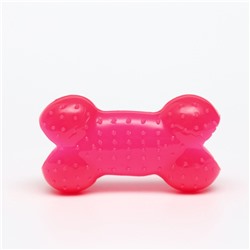 Игрушка жевательная суперпрочная "Кость малая", 8,5 см, розовая