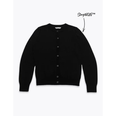 Girls' Pure Cotton School Cardigan (9-18 Yrs)