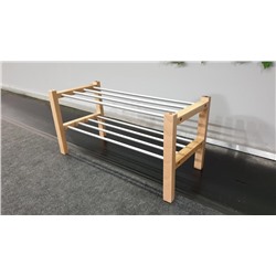 Полка для обуви Альберо SHT-SR9
                        прозрачный лак / алюм.металлик