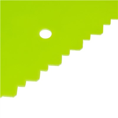 Шпатель для клея, пластмассовый, 130 х 170 мм, зубчатый Сибртех