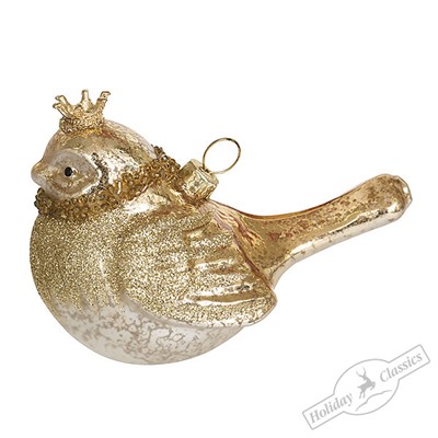 Птица золотая винтаж (стекло) 10х4,5х6,5 см