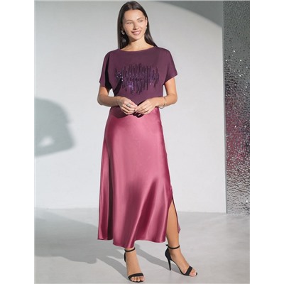 Нарядная футболка с принтом пайетками