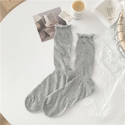 Brand summer thin knee socks, Korean style, mid-length