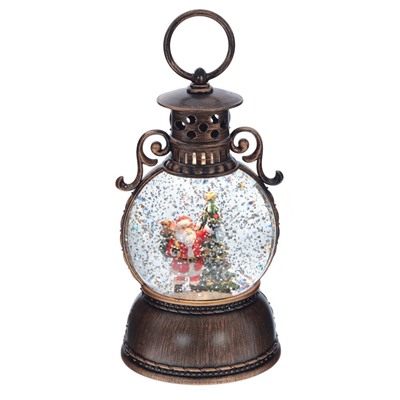 GAEM Изделие декоративное "Фонарь" (подсвет, муз, вьюга, 3хААА н/п +USB), D 10 см, L11 W11 H24 см