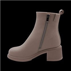 Ботинки из натуральной кожи на меху РА09-2 бежевые