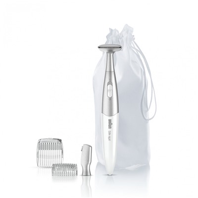 Braun Elektrischer Rasierer quot;Silk-epil Bikini Styler FG1100quot; in Weiss und Silber  Электробритва "Silk-epil Bikini Styler FG1100" в белом и серебристом