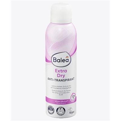 Balea Antitranspirant Deospray Extra Dry, 200 ml,  Балеа Дезодорант спрей Экстра защита на 72ч