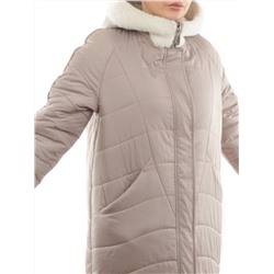 2660 BEIGE Пальто двухстороннее женское еврозима (100 гр. холлофайбер)