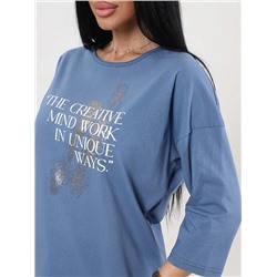 Футболка Фрактал индиго ИвК